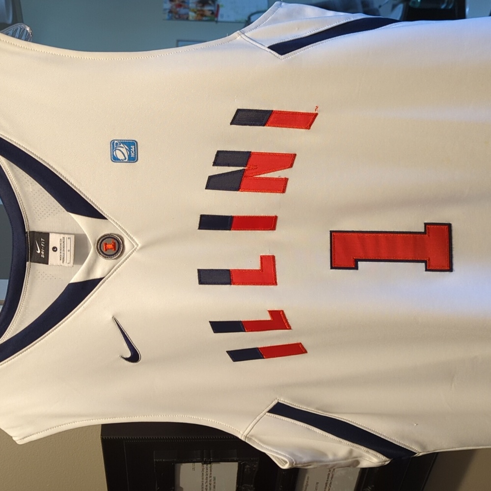 Nike Dry-Fit Fighting Illini Mens Basketball Jersey (2011 Era Home Jersey)